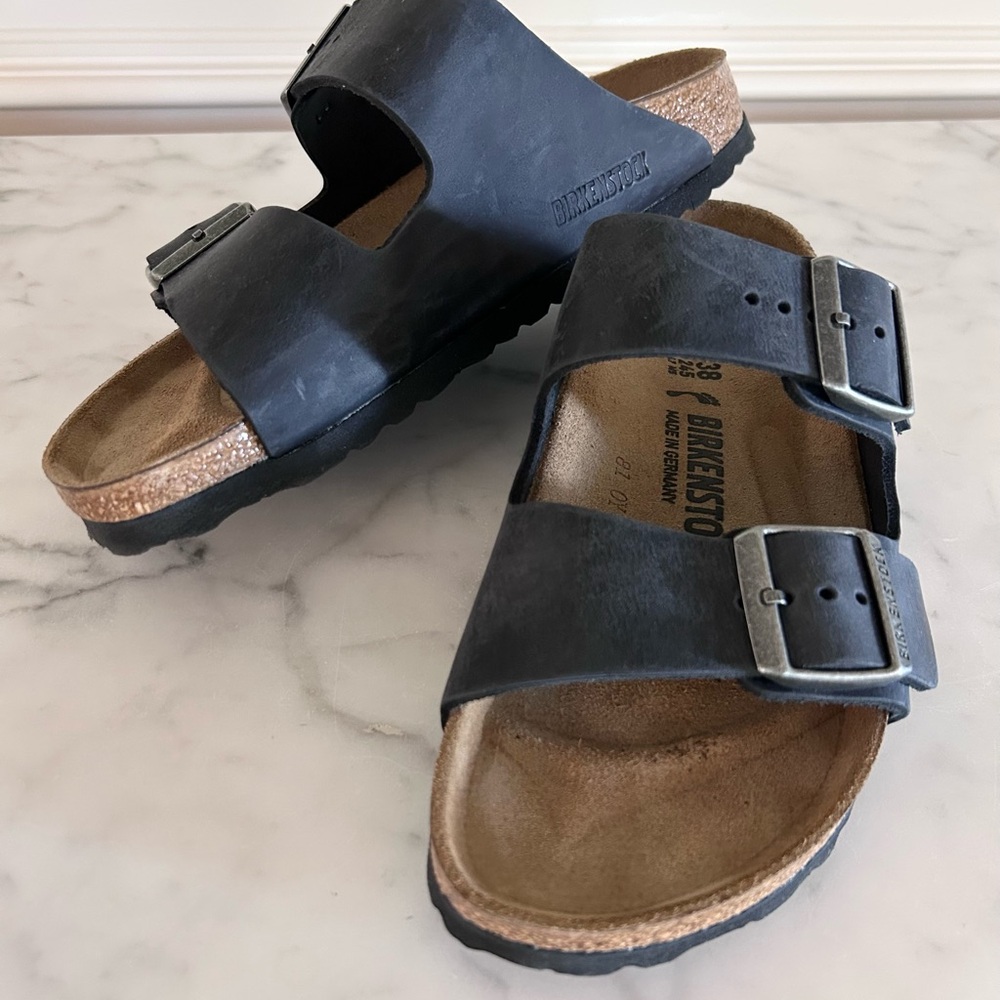Birkenstock Arizona Black Birko-Floor Sandals Women’s US 8 / EU 38 Excellent